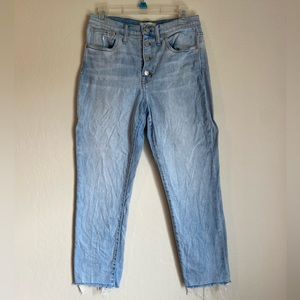 Madewell high-rise slim crop boyjean